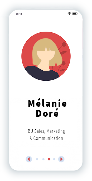 Mélanie Doré BU Sales, Marketing et communication