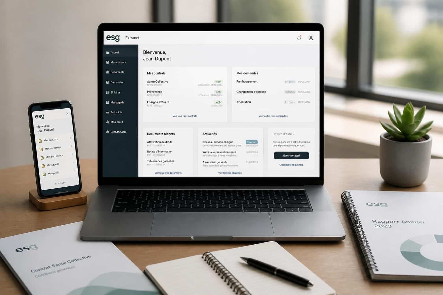 accédez rapidement à l'extranet esg pour une gestion simplifiée et efficace de tous vos services en ligne.